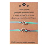 Multicolor Thread Cat Paw Print Hand-knitted Blessing Bracelet Blue Rope