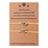 Multicolor Thread Cat Paw Print Hand-knitted Blessing Bracelet Yellow String