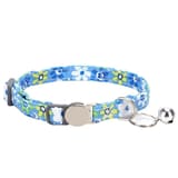 Blue small floral fragments-1.0x30CM round cat buckle