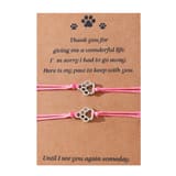 Multicolor Thread Cat Paw Print Hand-knitted Blessing Bracelet Pink Rope