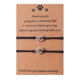 Multicolor Thread Cat Paw Print Hand-knitted Blessing Bracelet Black Rope