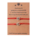 Multicolor Thread Cat Paw Print Hand-knitted Blessing Bracelet Red Rope