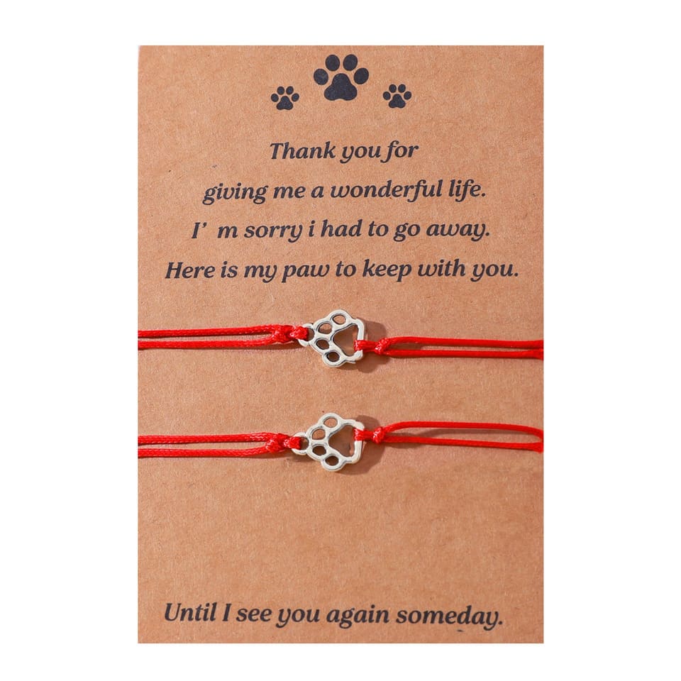 In Their Honor - Paw Bracelet — Red